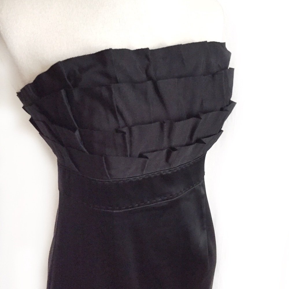Maggy London Black Strapless Cocktail Dress